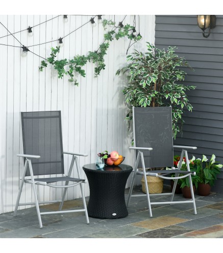 Set de 2 Sillas Plegables de Jardín