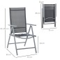 Set de 2 Sillas Plegables de Jardín Set de 2 Sillas Plegables de Jardín