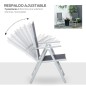Set de 2 Sillas Plegables de Jardín Set de 2 Sillas Plegables de Jardín