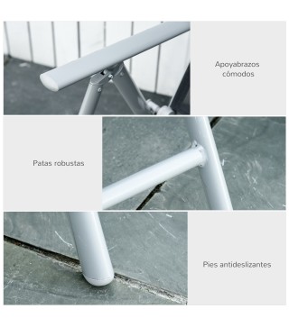 Set de 2 Sillas Plegables de Jardín
