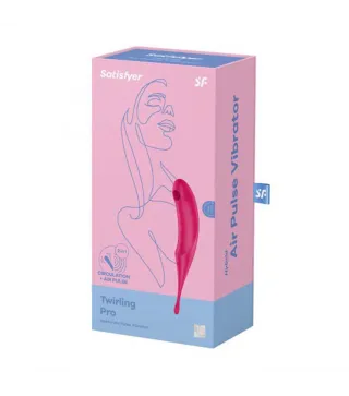 SATISFYER TWIRLING PRO VIBRADOR AIR PULSE HYBRID ROJO 1UN