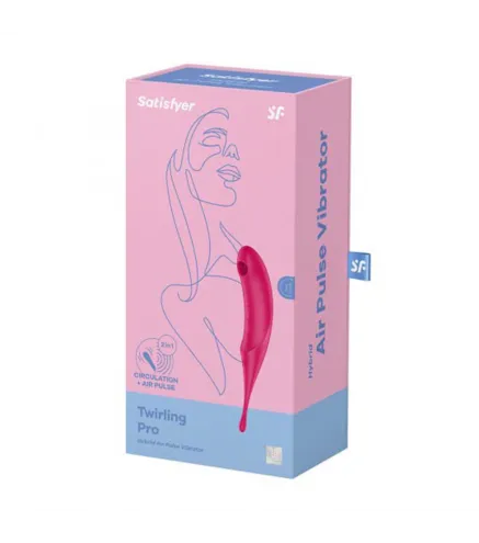 SATISFYER TWIRLING PRO VIBRADOR AIR PULSE HYBRID ROJO 1UN