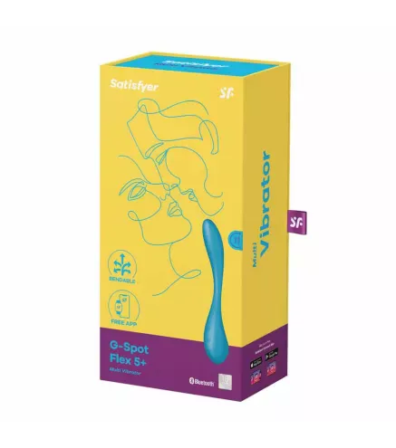 SATISFYER G-SPOT FLEX5+ MULTI-VIBRADOR AZUL BLUETOOTH 1UN