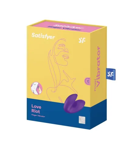 SATISFYER LOVE RIOT VIBRADOR DEDO PURPURA 1UN