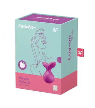 SATISFYER VIVA LA VULVA 3 LAY-ON VIBRATOR VIOLETA 1UN