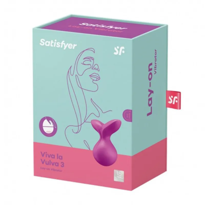 SATISFYER VIVA LA VULVA 3 LAY-ON VIBRATOR VIOLETA 1UN