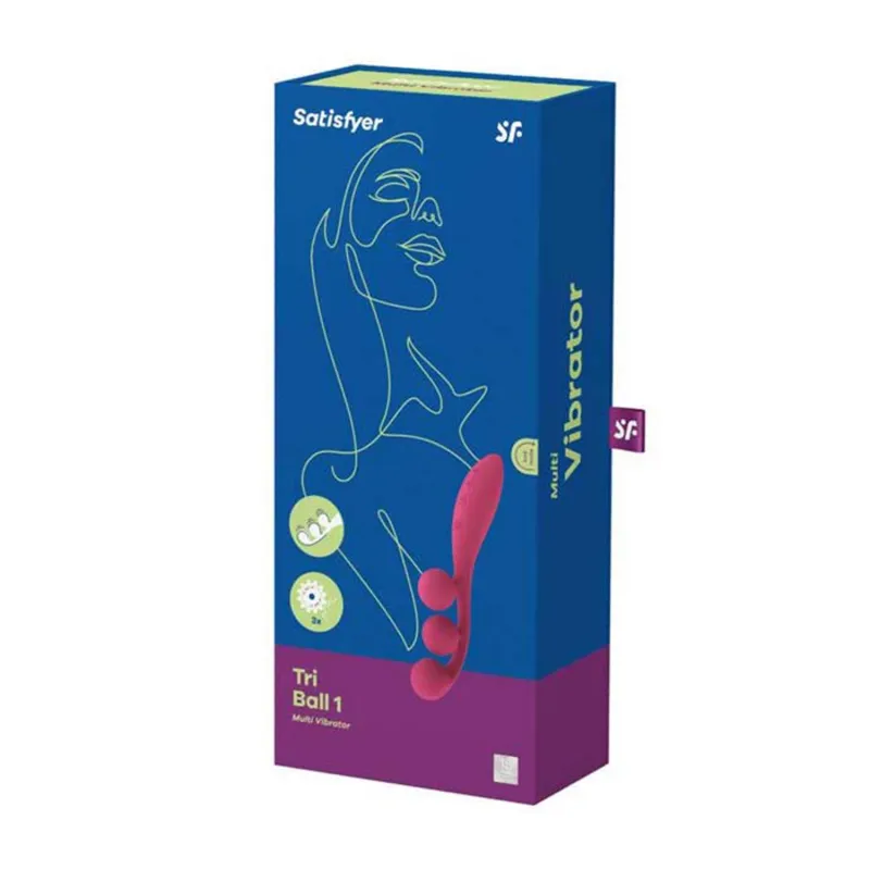 SATISFYER TRI BALL 2 MULTI-VIBRADOR ROJO 1UN