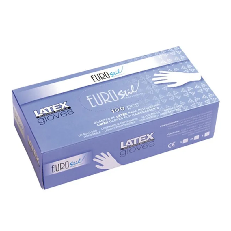 EUROSTIL BLANCO GUANTES LATEX MEDIANO CAJA 1UN