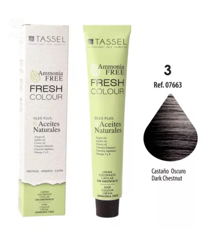 EUROSTIL FRESH COLOUR CREMA COLORANTE SIN AMONIACO CASTAÑO OSCURO 1UN