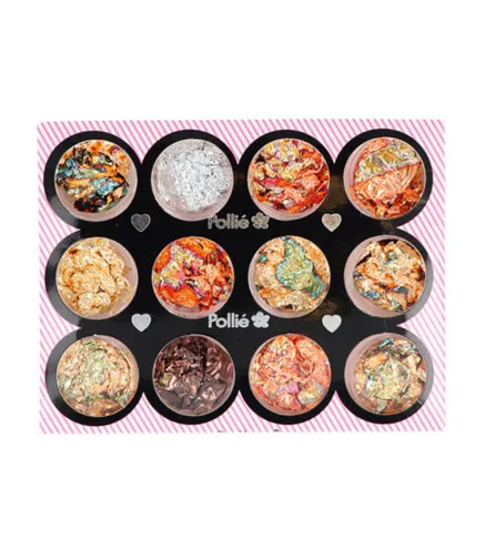 EUROSTIL PAN DE ORO NAIL ART SET 12 COLORES 1UN