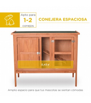Conejera de Exterior de Madera