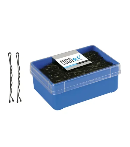 EUROSTIL CAJA CLIPS NEGROS 70MM CAJA 150UN