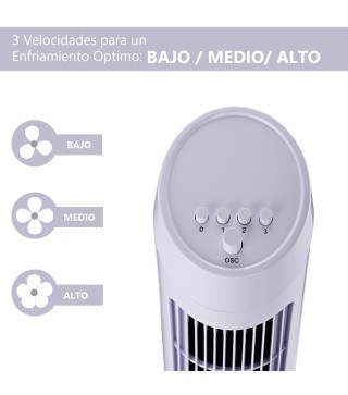 Ventilador de Torre Oscilante 70°