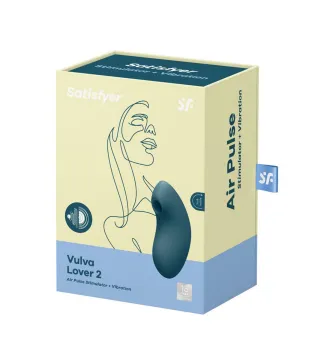 SATISFYER VULVA LOVER 2 VIBRADOR Y ESTIMULADOR DE AIRE AZUL 1UN