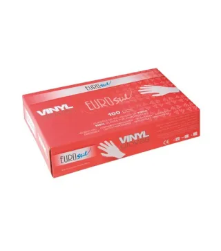 EUROSTIL CAJA GUANTES VINYL TAMAÑO MEDIANO 1UN