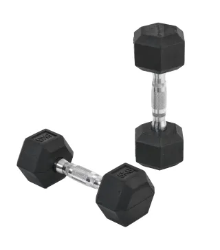 Conjunto de Mancuernas Cortas Total 10 kg - entrenamiento muscular & halterofilia - acero caucho Negro