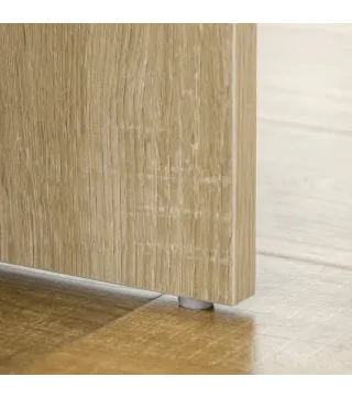 Tocador de Maquillaje con Taburete Espejo 4 Cajones 4 Compartimientos Estilo Moderno 80x38x143 cm Natural