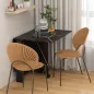 Mesa de Comedor Plegable con Ruedas y 2 Alas Abatibles Hasta 6 Personas Acabado Mármol 120x80x73 cm Negro