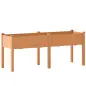 Huerto Urbano Elevado de Madera 184x59x76,5 cm con 6 Orificios de Drenaje para Cultivos Plantas Flores Marrón