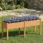 Huerto Urbano Elevado de Madera 184x59x76,5 cm con 6 Orificios de Drenaje para Cultivos Plantas Flores Marrón