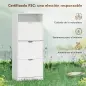 Zapatero Estrecho con 3 Cajones Abatibles Estantes Ajustables y Compartimento Abierto Capacidad para 12-18 Pares Blanco
