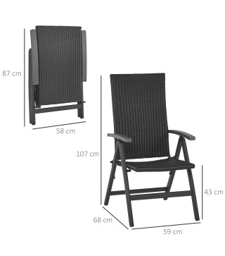 Silla Plegable de Ratán