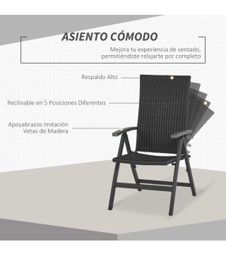 Silla Plegable de Ratán