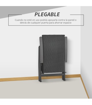 Silla Plegable de Ratán