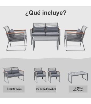 Set de Muebles de Ratán