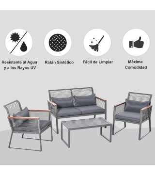 Set de Muebles de Ratán