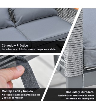 Set de Muebles de Ratán