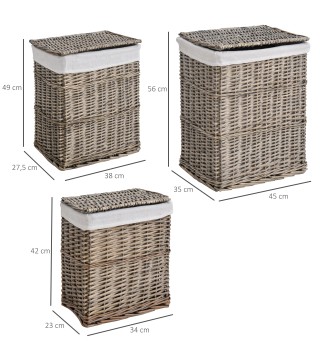 Set de 3 Cesto para Ropa Sucia