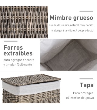 Set de 3 Cesto para Ropa Sucia
