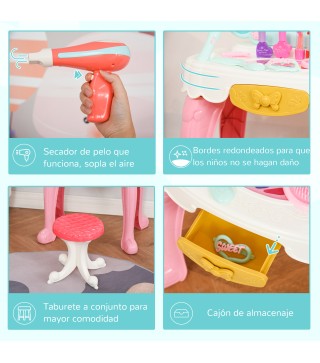 Set de Tocador de Juguete para Niñas