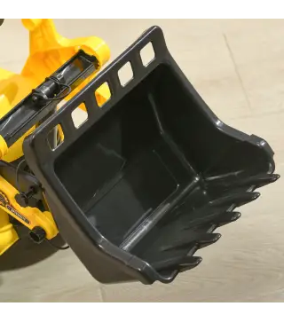 Excavadora para Niños de 18 a 48 Meses con Pala Delantera Bocina Volante y Compartimento Oculto 80x26,5x39 cm Amarillo