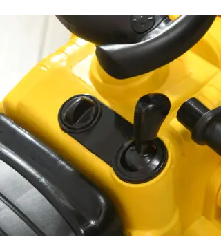 Excavadora para Niños de 18 a 48 Meses con Pala Delantera Bocina Volante y Compartimento Oculto 80x26,5x39 cm Amarillo