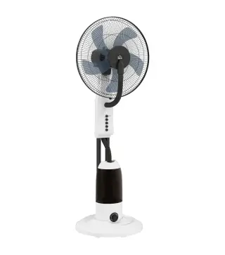 Ventilador Nebulizador Oscilante 90 W Tanque 2,8L 3 Velocidades 5 Aspas y Ruedas Ø44,5x120 cm Blanco