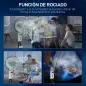 Ventilador Nebulizador Oscilante 90 W Tanque 2,8L 3 Velocidades 5 Aspas y Ruedas Ø44,5x120 cm Blanco