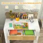 Escritorio Infantil con Silla en Forma de Osito con Cajón para Leer y Estudiar Mesa 80x41x74,5 cm y Silla 32,5x38x59 cm