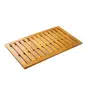 Alfombrilla de Ducha de Madera de Acacia 91x51 cm Alfombra Antideslizante para Baño Spa o Piscina Natural