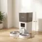 Comedero Automático 6L WiFi 2.4G con Control App 2 Cuencos Programable 1-10 Comidas Grabadora Voz 10s Fácil de Limpiar