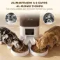 Comedero Automático 6L WiFi 2.4G con Control App 2 Cuencos Programable 1-10 Comidas Grabadora Voz 10s Fácil de Limpiar