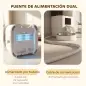 Comedero Automático 6L WiFi 2.4G con Control App 2 Cuencos Programable 1-10 Comidas Grabadora Voz 10s Fácil de Limpiar