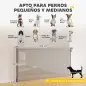 Barrera de Seguridad para Perros Retráctil Extensible hasta 180 cm de Ancho para Escaleras y Puertas Gris