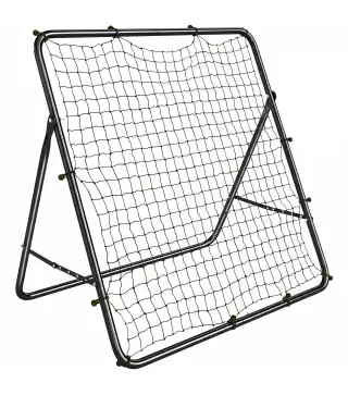 Red de Rebote Plegable Reboteador de Fútbol Ángulo Ajustable de 5 Niveles con Tubo de Acero 120x73x112 cm Negro
