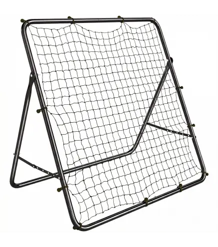 Red de Rebote Plegable Reboteador de Fútbol Ángulo Ajustable de 5 Niveles con Tubo de Acero 120x73x112 cm Negro