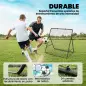 Red de Rebote Plegable Reboteador de Fútbol Ángulo Ajustable de 5 Niveles con Tubo de Acero 120x73x112 cm Negro