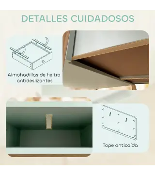 Escritorio Infantil Mesa de Escritorio para Niños con 3 Compartimentos Abiertos y 2 Cajones 90x52x105 cm Verde