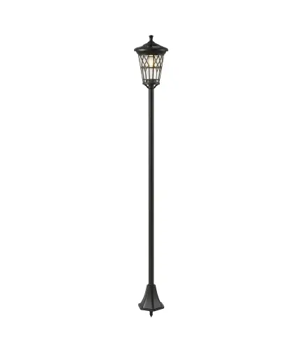 Set de 2 Farolas Solares de Jardín con Altura Ajustable 2 Modos de Brillo IP44 Impermeable para Terraza Patio Negro