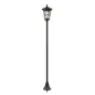 Set de 2 Farolas Solares de Jardín con Altura Ajustable 2 Modos de Brillo IP44 Impermeable para Terraza Patio Negro